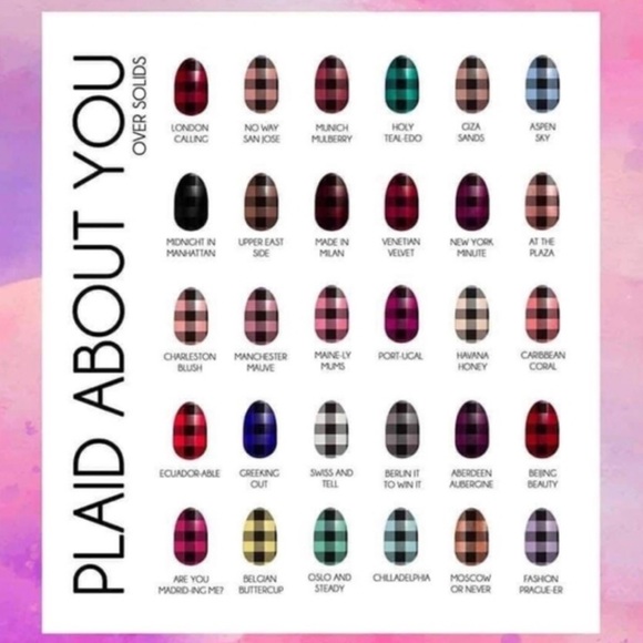 🎉3/$25  NEW Color Street Plaid About You Clear Overlay Black Retired Nail strips - Picture 5 of 12